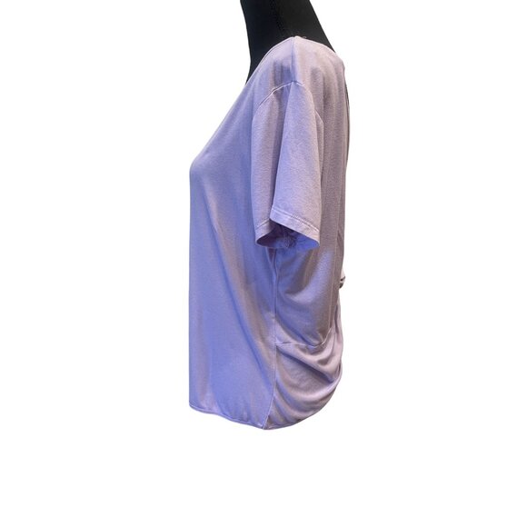 2 knotted loose fit XL tops rust lavender sexy soft comfy low back - Picture 3 of 11